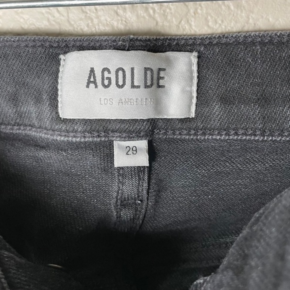 Agolde Riley High Rise Straight Crop in Panoramic Size 29 Retail $198 - Picture 9 of 12